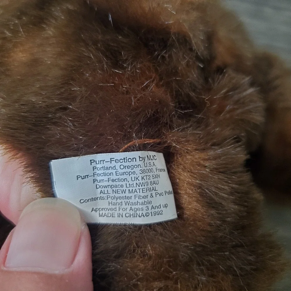 Purr-fection by MJC Brown Bear Minky Plush 8
